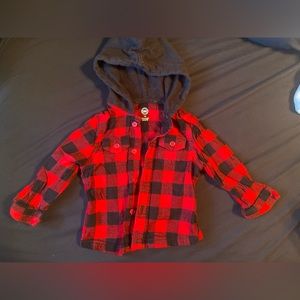 Toddler Boy Buffalo Plaid Hooded Jacket